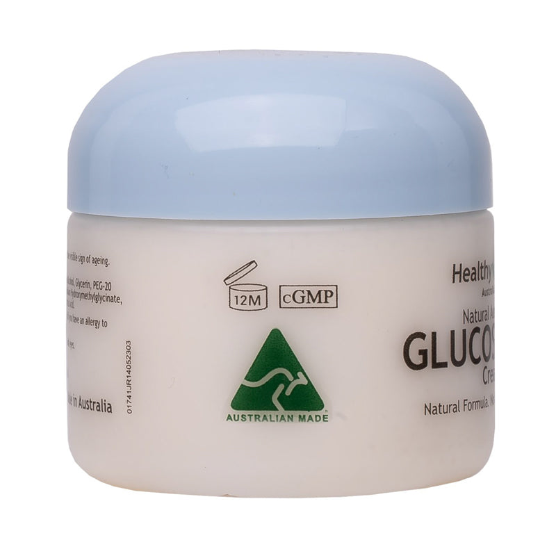 Healthy Care Glucosamine Cream 100gPersonal CareHealthy Care Glucosamine Cream is enriched with Glucosamine. This luxury skin cream may help reduce the visible sign of ageing. Moisturizes skin & improves suppleness.