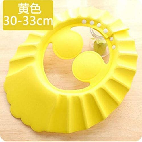 Baby Shower Cap – Adjustable Using Buttons – (Yellow)