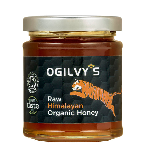 Ogilvy's Raw Himalayan Organic Honey - 240gJams, Honey & SpreadsRaw cold-pressed organic artisan honey found in the virgin forests of the Himalayan Mountains in the Kashmir Valleys. A rich, warm honey, it reflects the area’s rich flora diversity. Natural