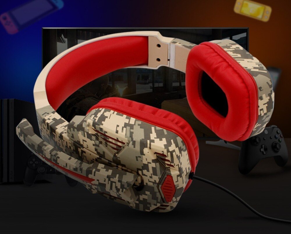 Ipega: PG-R005 - Noise Cancelling Gaming Headset (Camo Red)