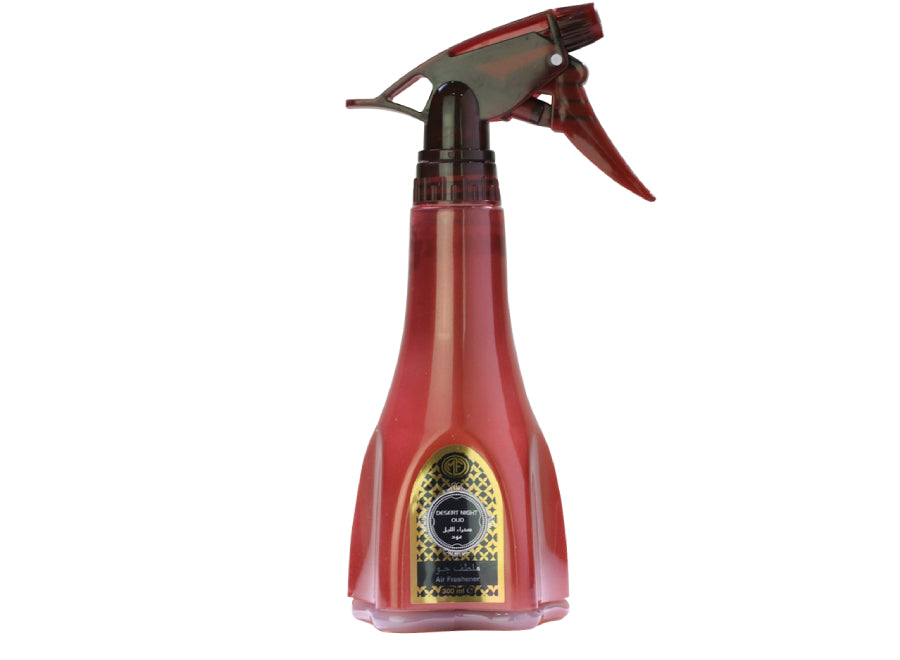 MFCreations Air Freshener Desert Night Oud 300MLHome EnvironmentMFCreations Air Fresheners exude oriental feelings that give you the feel of the Arab Culture! With the oriental smell, take the feel with you wherever you go. The Air Freshener comes in an e