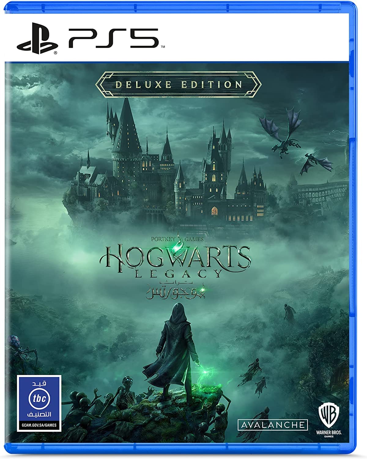Hogwarts Legacy Deluxe Edition - PS5Video GamesHogwarts Legacy Deluxe Edition - PS5 - UAE Version Explore an Open World-The wizarding world awaits you. Freely roam Hogwarts, Hogsmeade, the Forbidden Forest, and the surrounding Overland area. Be the Witch