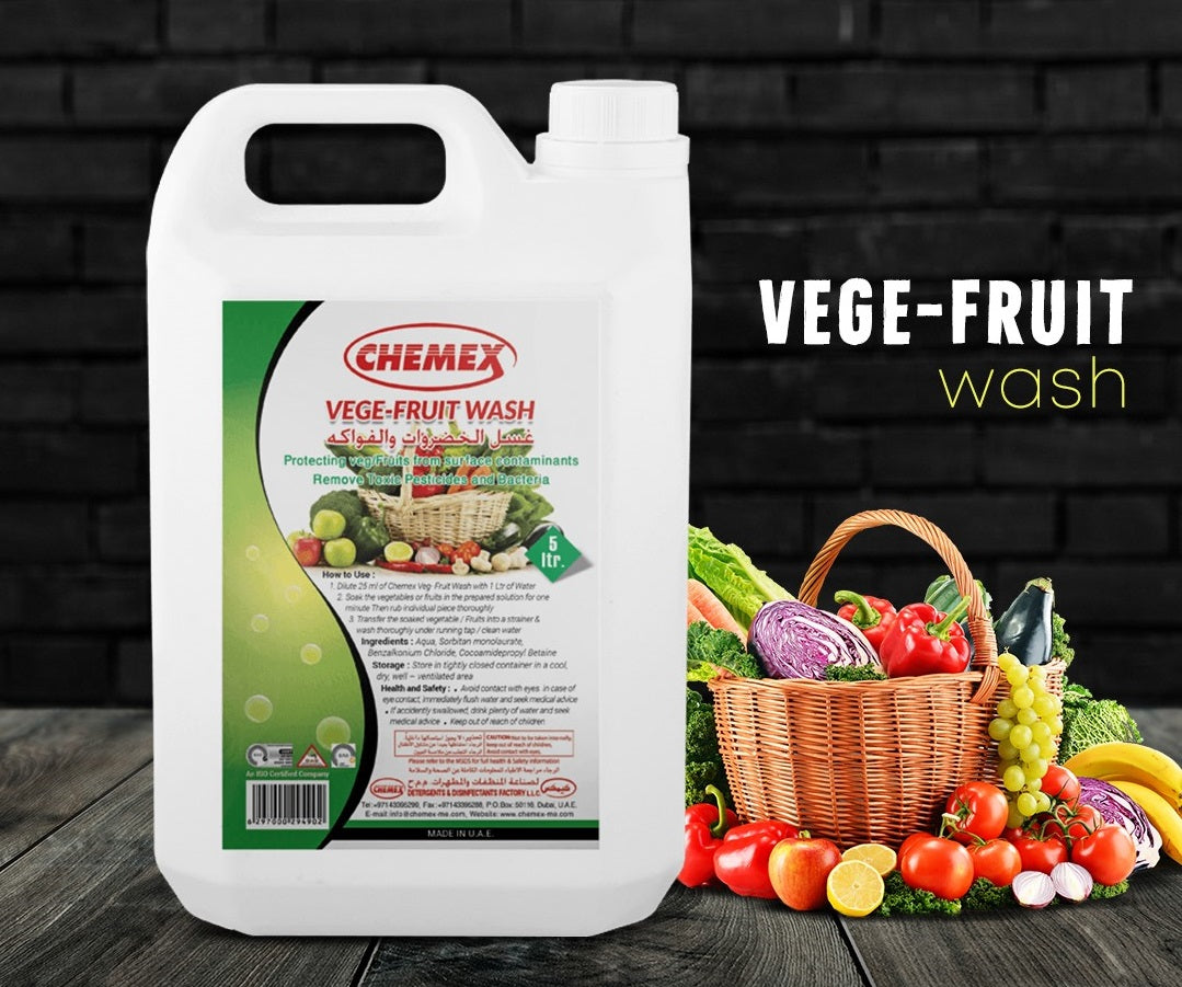 Chemex Fruit & Veggie Wash Sanitizer Disinfectant, 5 liters