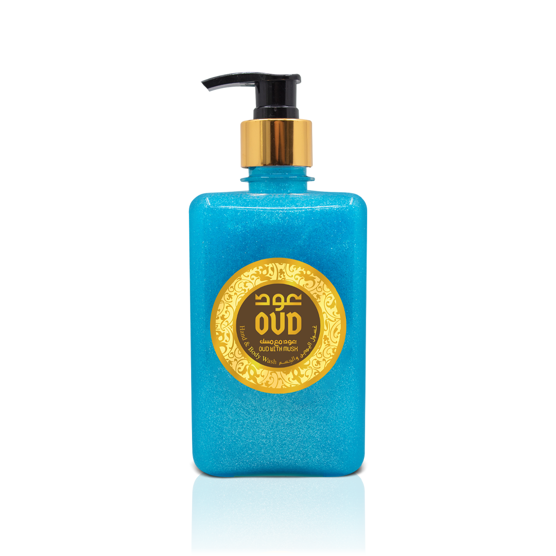 Oud Hand & Body Wash - MuskPersonal CareThis fragrance opens with an elegant fruity and Bergamot fusion before rising to a sweet and floral heart and contrasted with fierce Black Musk and Cedarwood. Musk with Oud (Blue): TOP: Fruity HEART: Clove, Honey BA