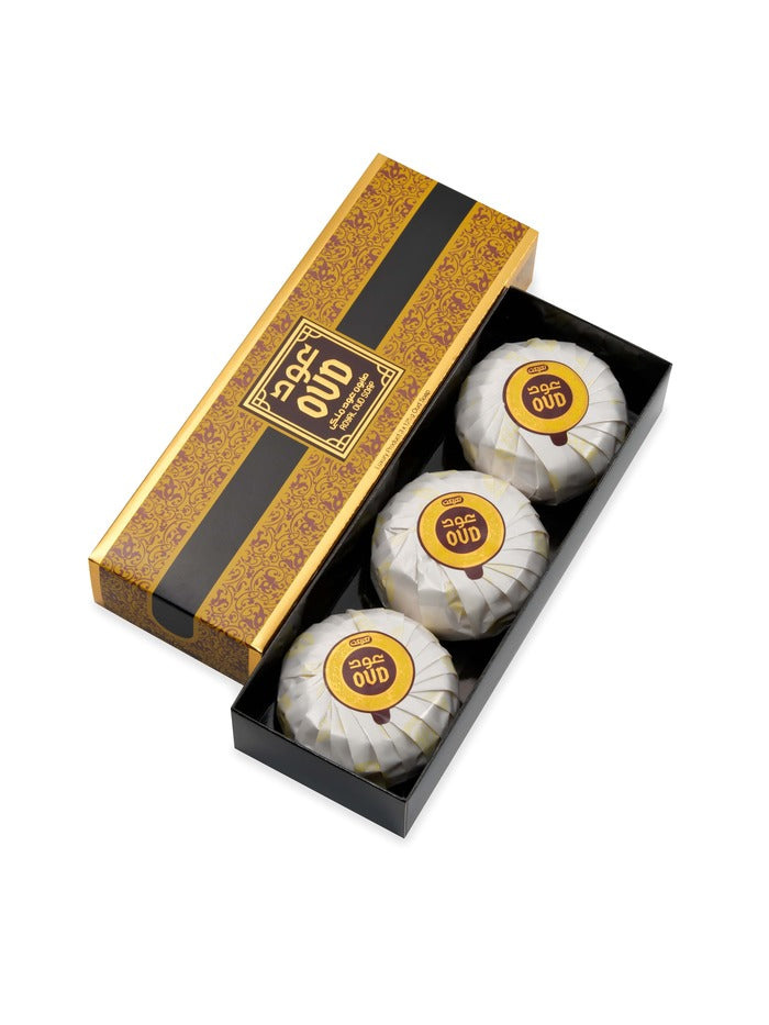 Oud Soap - RoyalPersonal CareUnapologetically majestic best describes Royal. A rich Saffron and Citrus infusion with layers of floral notes, elevated by a strong Sandalwood and Agarwood base. Royal (White): TOP: Citrus, Saffron HEART: Orchid, Geranium BAS