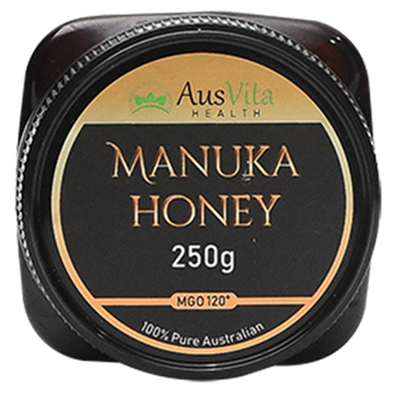 Manuka Honey MGO 120+ (250g)Jams, Honey & SpreadsAustralia’s Manuka honey MGO 120+ is pure Australian honey. Tested at independent laboratories and guaranteed to be at least 120+MGO this higher rated honey is rich in flavour and one of our finest. High in