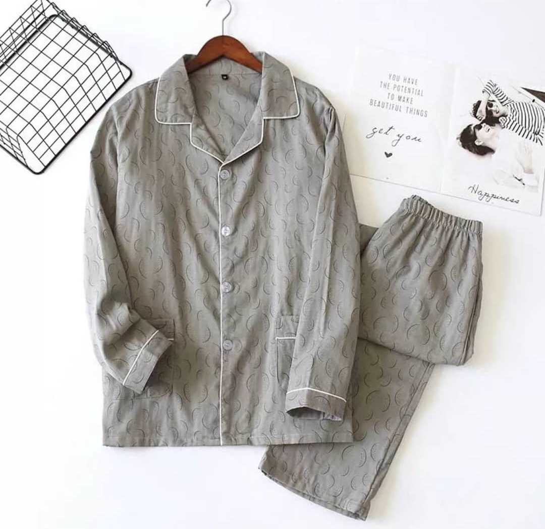 Pinkwish Gray pyjama setFashion2 pieces cotton pyjama set high qualilty cotton used