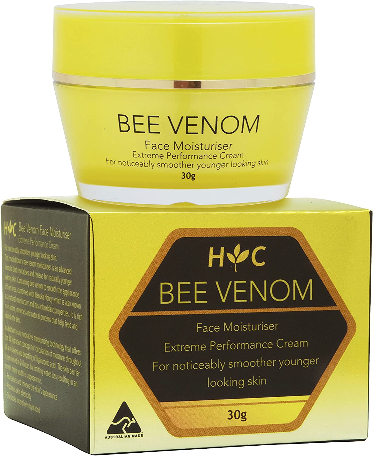 Healthy Care Bee Venom Face Moisturizer 30gPersonal CareExtreme Performance Cream for noticeably smoother younger looking skin. This revolutionary bee venom moisturiser is an advanced formula that revitalises and renews for naturally younger looking skin.