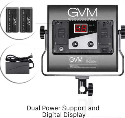 GVM 3 Pack LED 480LS-B3L KIT Video Lighting Kits with APP Control, Bi-ColorCamera AccessoriesFixed angle locking knob 480 LED beads Two ways of charge Good heat dissipation Fixed angle locking knob The locking knob on one side of panel can help you to fix