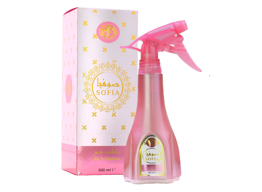 MFCreations Air Freshener Sofia 300MLHome EnvironmentMFCreations Air Fresheners exude oriental feelings that give you the feel of the Arab Culture! With the oriental smell, take the feel with you wherever you go. The Air Freshener comes in an easy-to-use