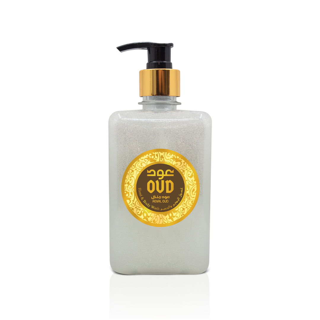 Oud Hand & Body Wash - RoyalPersonal CareUnapologetically majestic best describes Royal. A rich Saffron and Citrus infusion with layers of floral notes, elevated by a strong Sandalwood and Agarwood base. Royal (White): TOP: Citrus, Saffron HEART: Orchid,