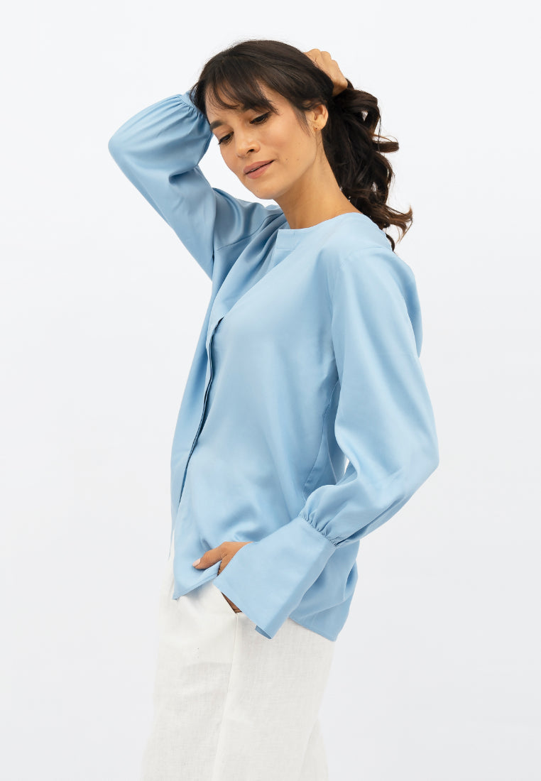 Cap Ferret TENCEL™ Long Sleeves Shirt in Sommerhus Blue