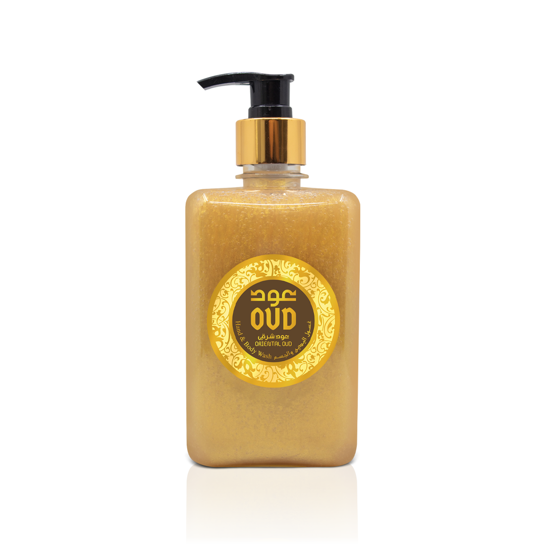 Oud Hand & Body Wash - OriantelPersonal CareEscape to the mysterious Orient. This exotic scent is infused with notes of Verbena and warm florals, then deepened by rich Cedarwood and Patchouli. Oriental (Gold): TOP: Lemony Verbena HEART: Floral BASE: Cedar