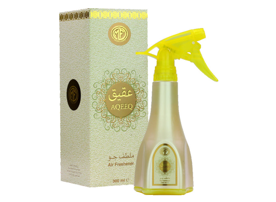 MFCreations Air Freshener Aqeeq 300MLHome EnvironmentMFCreations Air Fresheners exude oriental feelings that give you the feel of the Arab Culture! With the oriental smell, take the feel with you wherever you go. The Air Freshener comes in an easy-to-use
