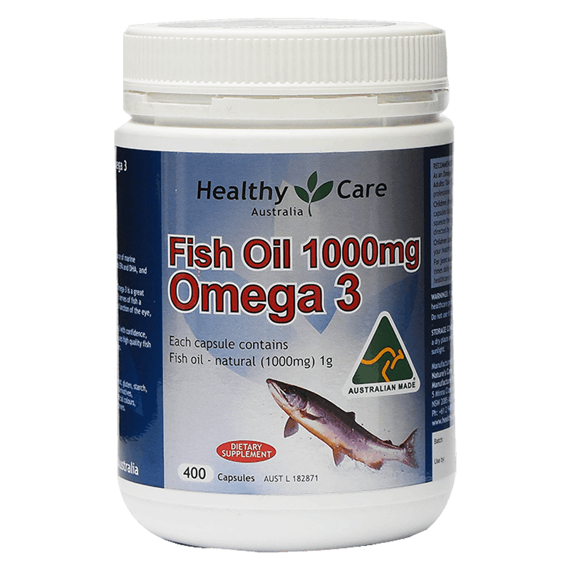 Healthy Care Fish Oil 1000mg Omega 3 (400 Capsules)HealthHealthy Care Fish Oil 1000mg 400 CapsulesHealthy Care regularly tests their fish oil for mercury. Fish oil is extracted from cold water fish and is a natural source of marine omega-3 fatty acids. Fi