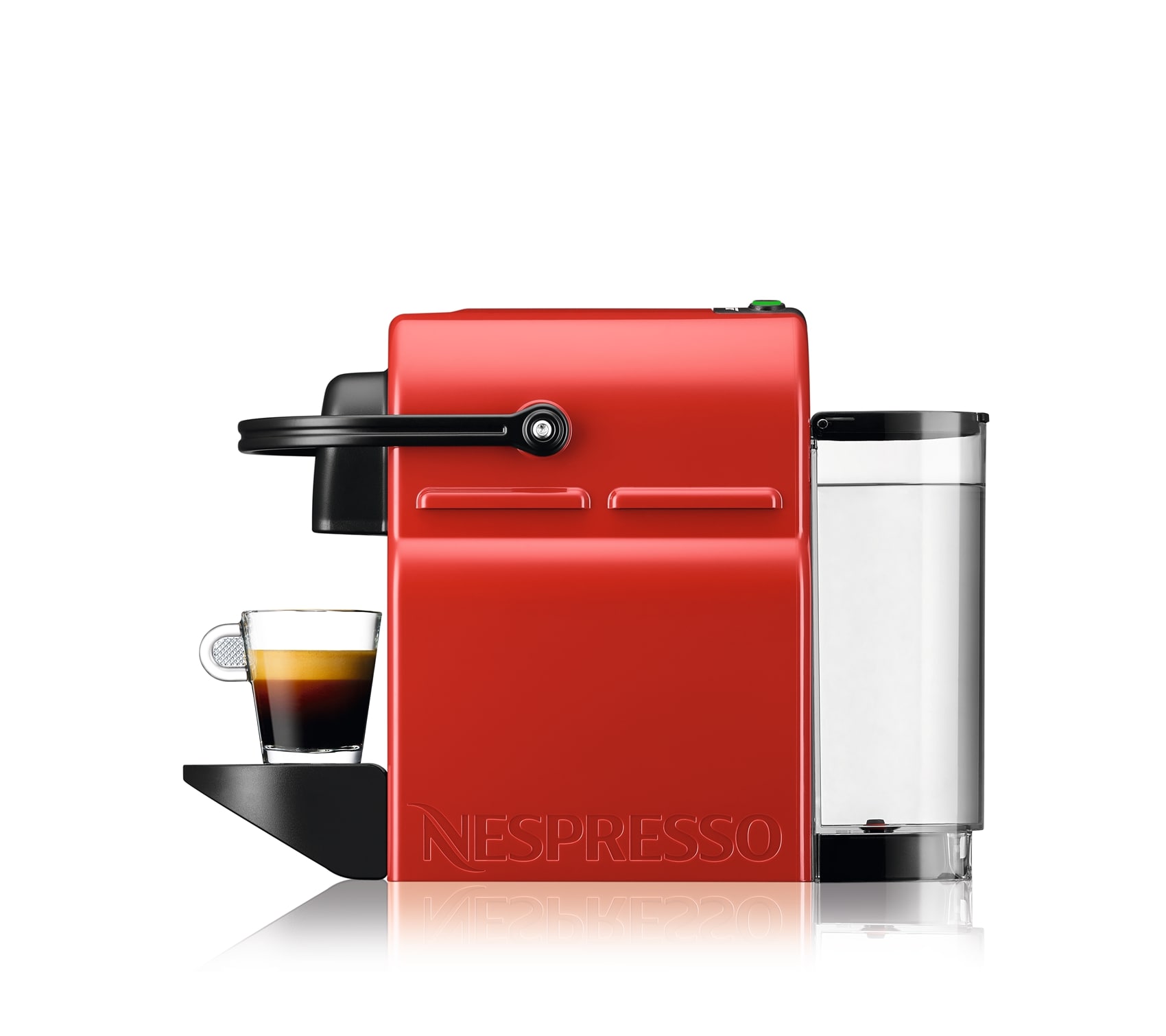 NESPRESSO Inissia C40 Red Coffee MachineKitchen AppliancesWith a tiny footprint, compact, lightweight and equipped with an ergonomic handle, the Nespresso Inissia is a smart little coffee machine to make your life easier. Inissia is available in a full pa