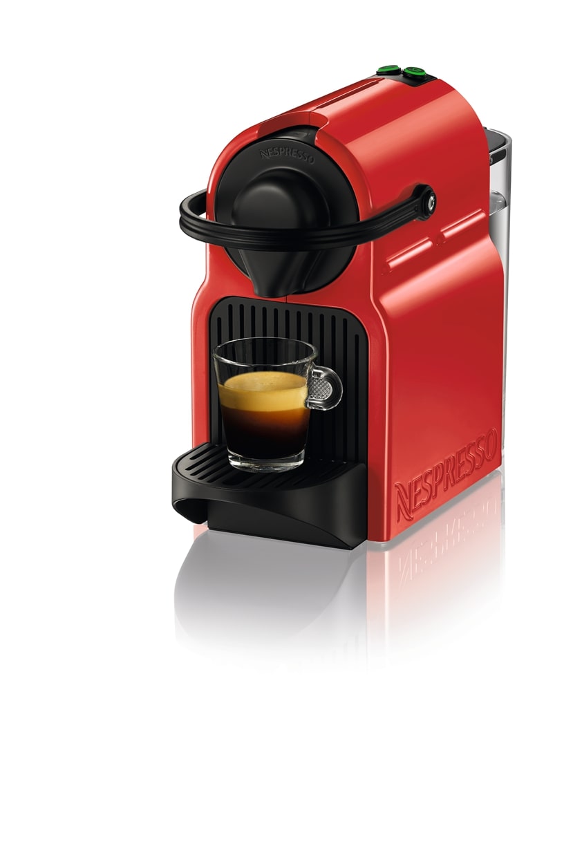 NESPRESSO Inissia C40 Red Coffee MachineKitchen AppliancesWith a tiny footprint, compact, lightweight and equipped with an ergonomic handle, the Nespresso Inissia is a smart little coffee machine to make your life easier. Inissia is available in a full pa