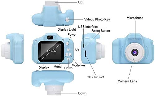 Mini Rechargeable Photo/Video Camera For Kids,Suitable For Ages 3 + (Blue) By SHOP ON THE GO