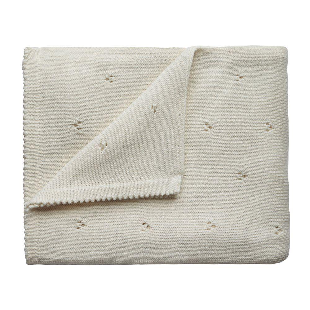 Mushie Knitted Baby Blanket Pointelle