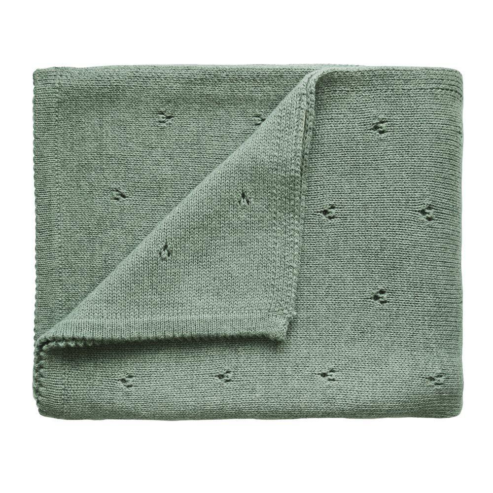 Mushie Knitted Baby Blanket Pointelle