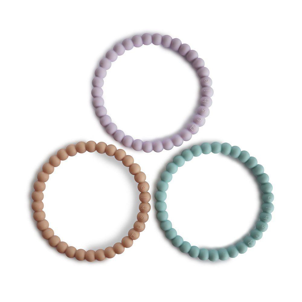 Mushie Silicone Pearl Teether Bracelets