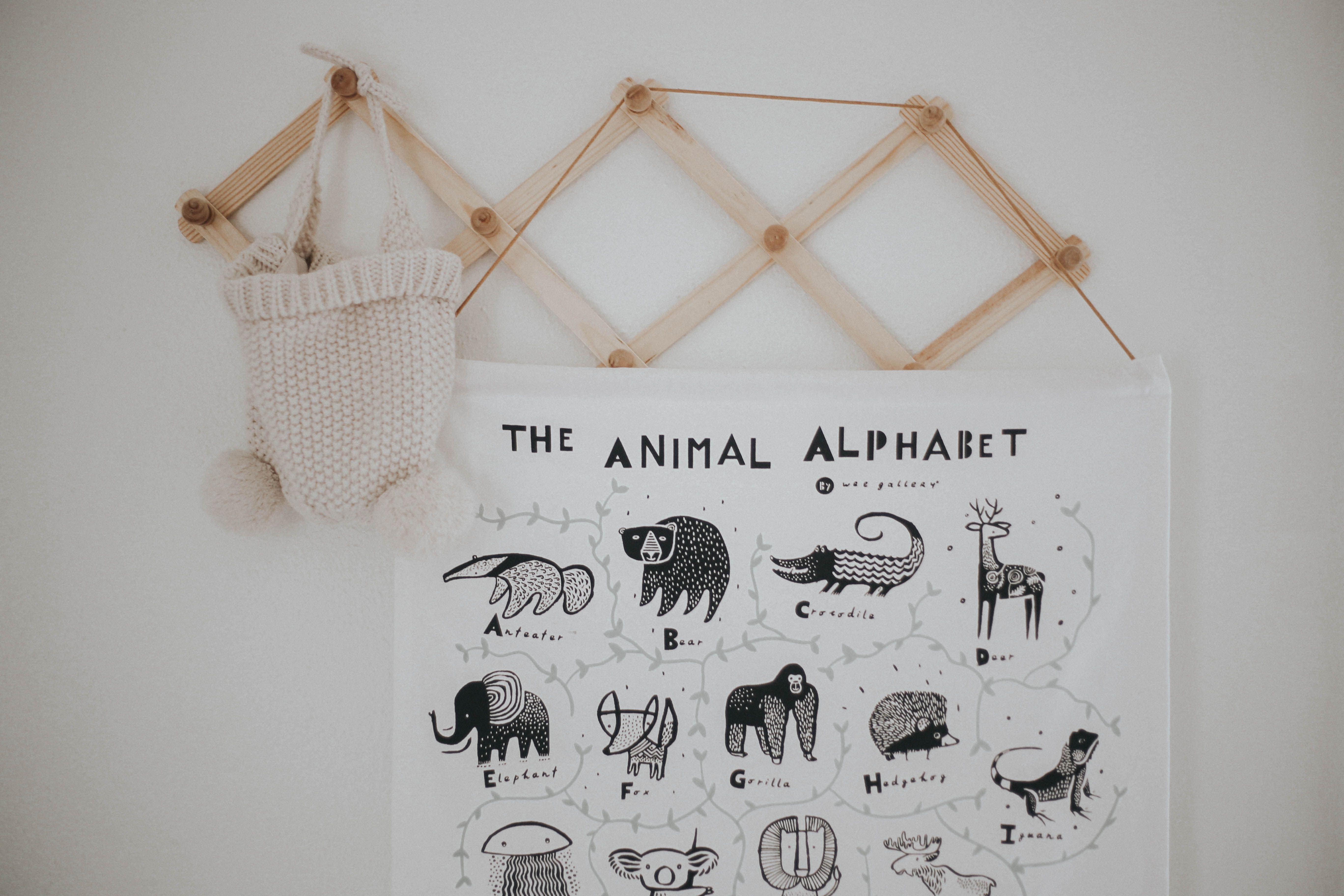 Wee Gallery Animal Alphabet Wall Hanging