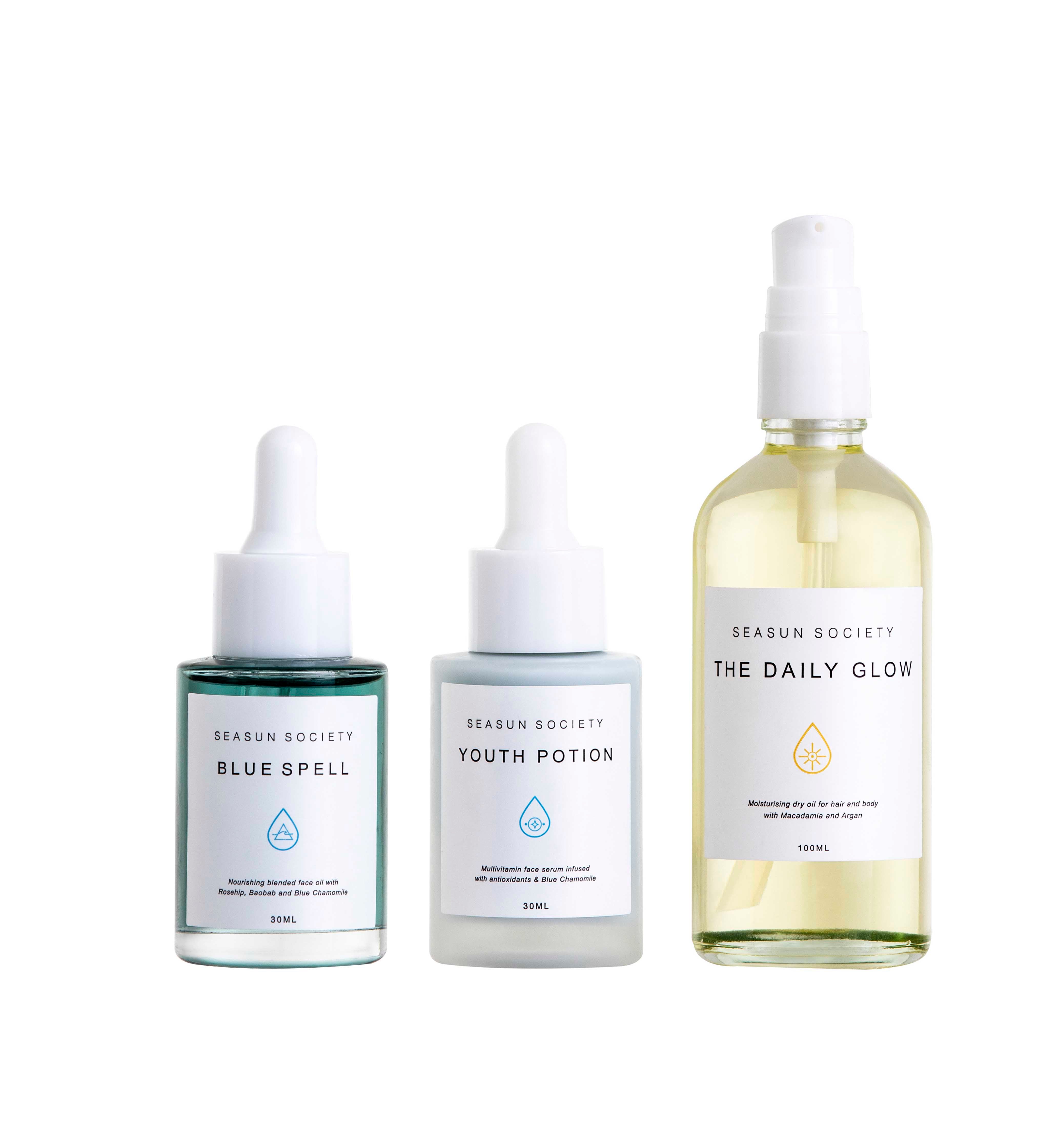 Clean Plant Based Beauty Seasun Society Daily Essential Kit