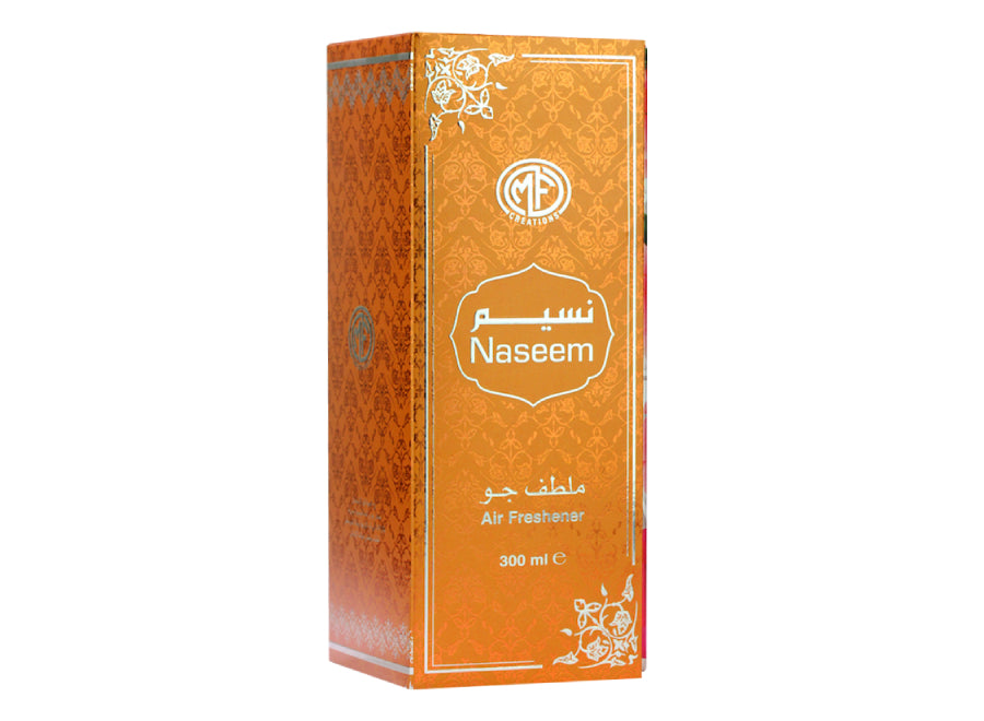 MFCreations Air Freshener Naseem 300MLHome EnvironmentMFCreations Air Fresheners exude oriental feelings that give you the feel of the Arab Culture! With the oriental smell, take the feel with you wherever you go. The Air Freshener comes in an easy-to-use