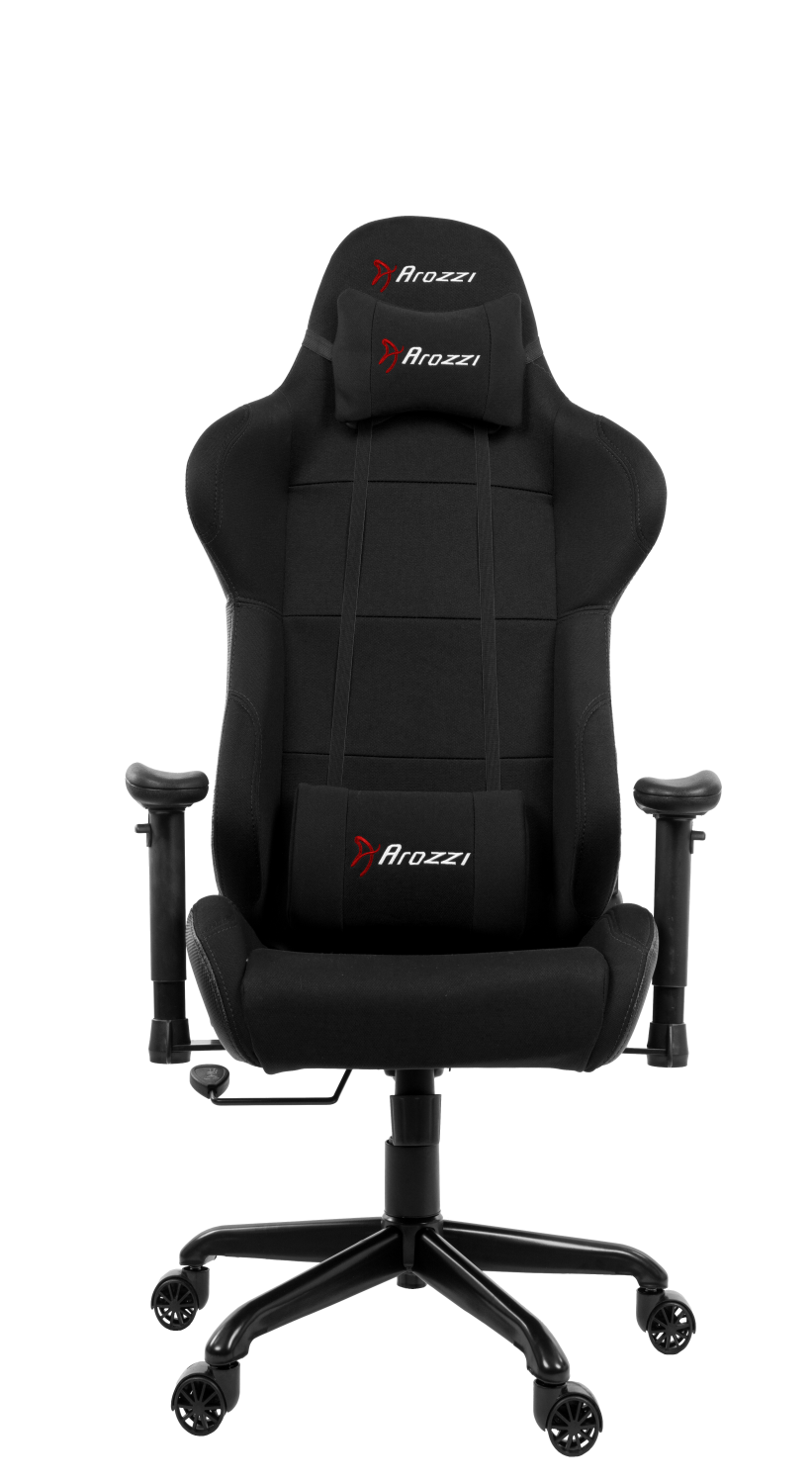 Arozzi Torretta Gaming Chair V2AccessoriesBreathable fabric & pleather hybrid chair with 2 supportive pillows and 2-dimensional armrests.The Torretta series offers quality breathable fabric as well as pleather on the backside of the backrest designed for