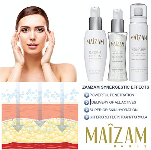 MAIZAM PARIS – Sensitive Skin Care KitPersonal CareMAIZAM Sensitive Skincare Kit Fitness Travel Cosmetic Bag Face Body Moisturizer Heat Protectant Refreshing Spray Gentle Cleanser Great Gift Useful for Hajj and Umrah Key Features: Multi-Functional – This