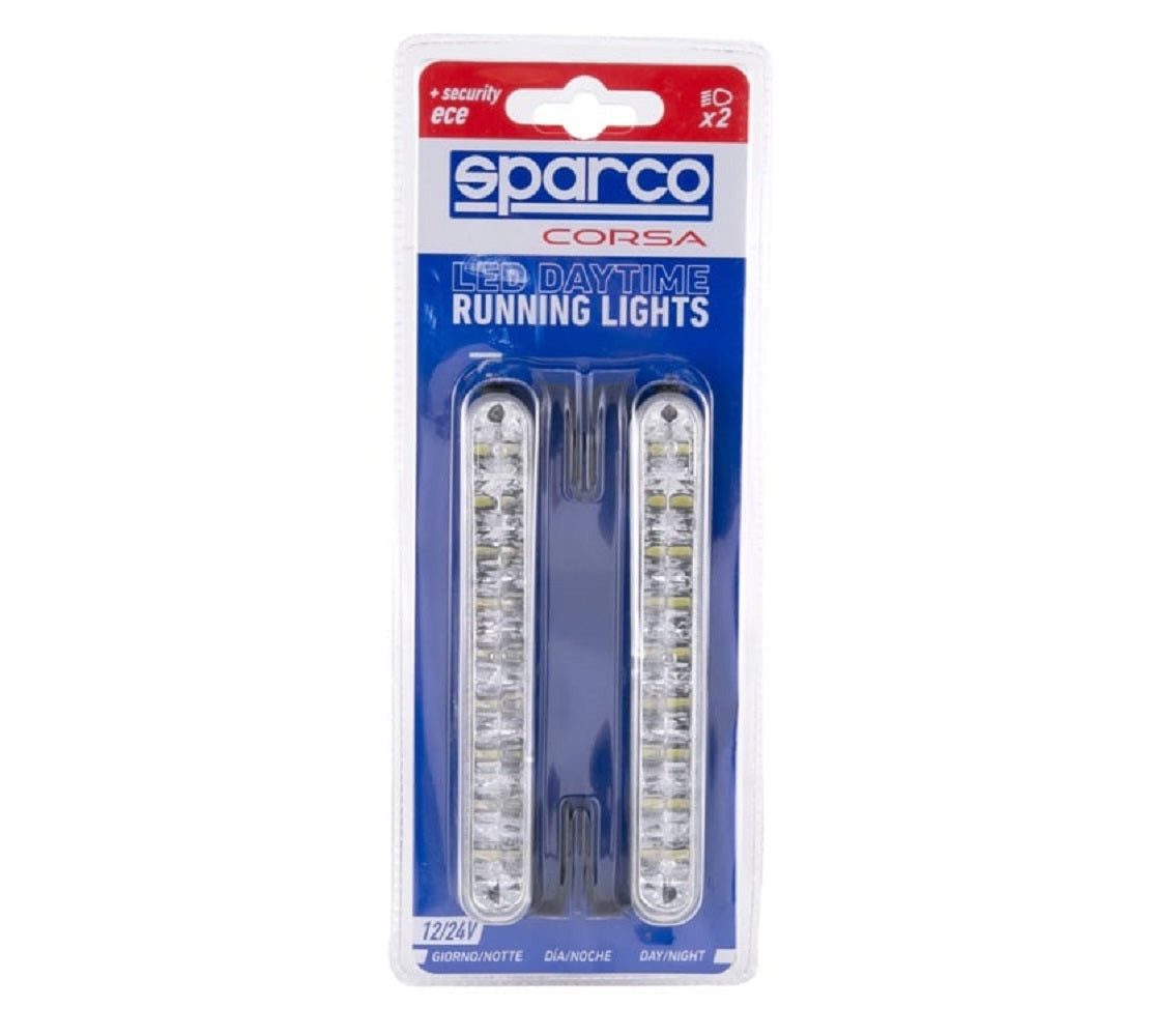 Sparco 18 led Day Light (White)Car AccessoriesBuilt in 18 super high illumination LEDs. Up to 50.000 hours life span. High illumination. Adjustable angle of bracket. Easy installation. Waterproof. Super thin device. ECE R87 & R7 APPROVED. Fit all models o