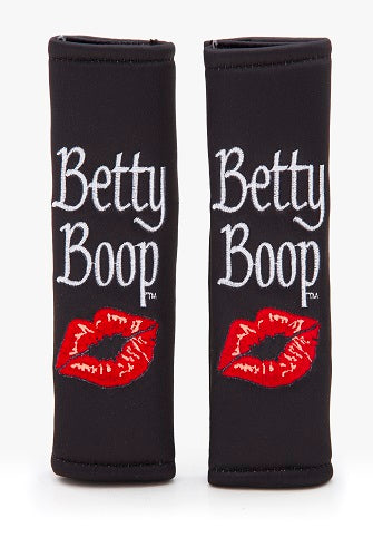Betty Boop Shoulder Pads SetCar AccessoriesEasily installs and secures with velcro that is sewn to the inside. Provides a cushion from the seat belt and a safe snooze while your seatbelt remains securely buckled. Machine washable. Material: 100% Polyester