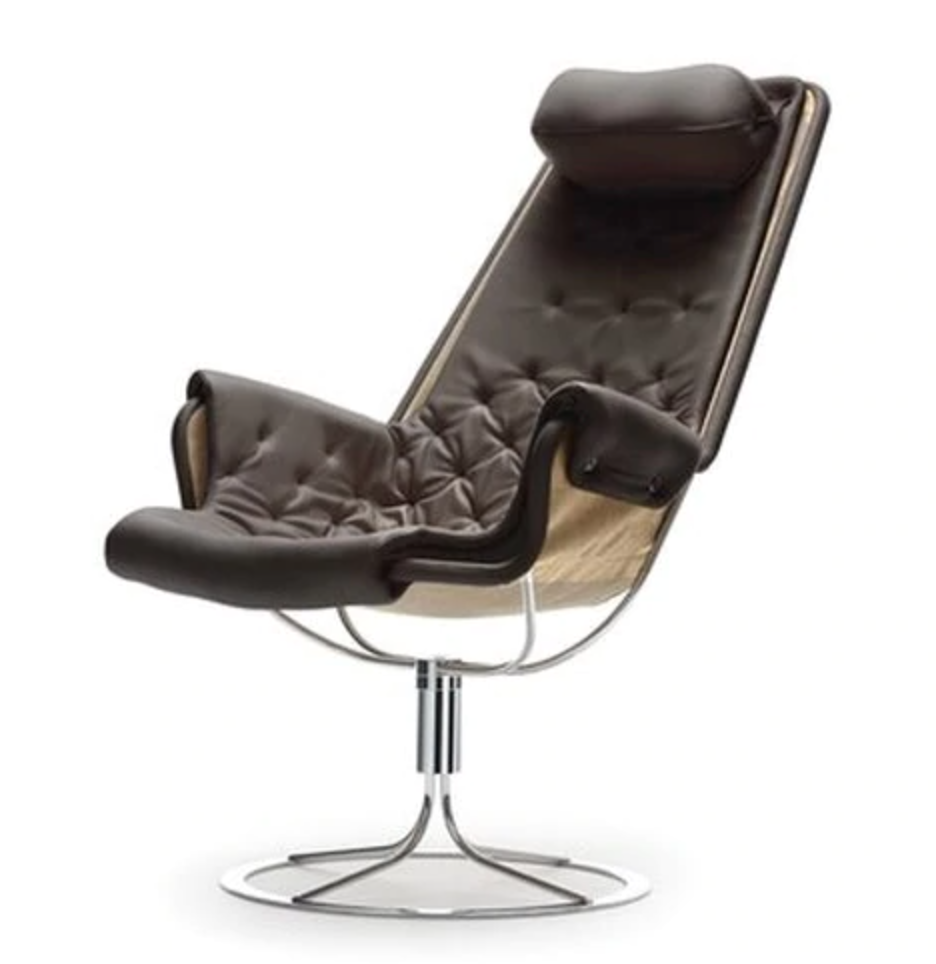 DUX Jetson Armchair - JETSON LEATHERHome DecorTHE JETSON CHAIR BY BRUNO MATHSSON Jetson is an icon of Swedish furniture design. This collaboration between Mathsson and DUX features a hollowed seat and high, ergonomically designed back with headrest and an