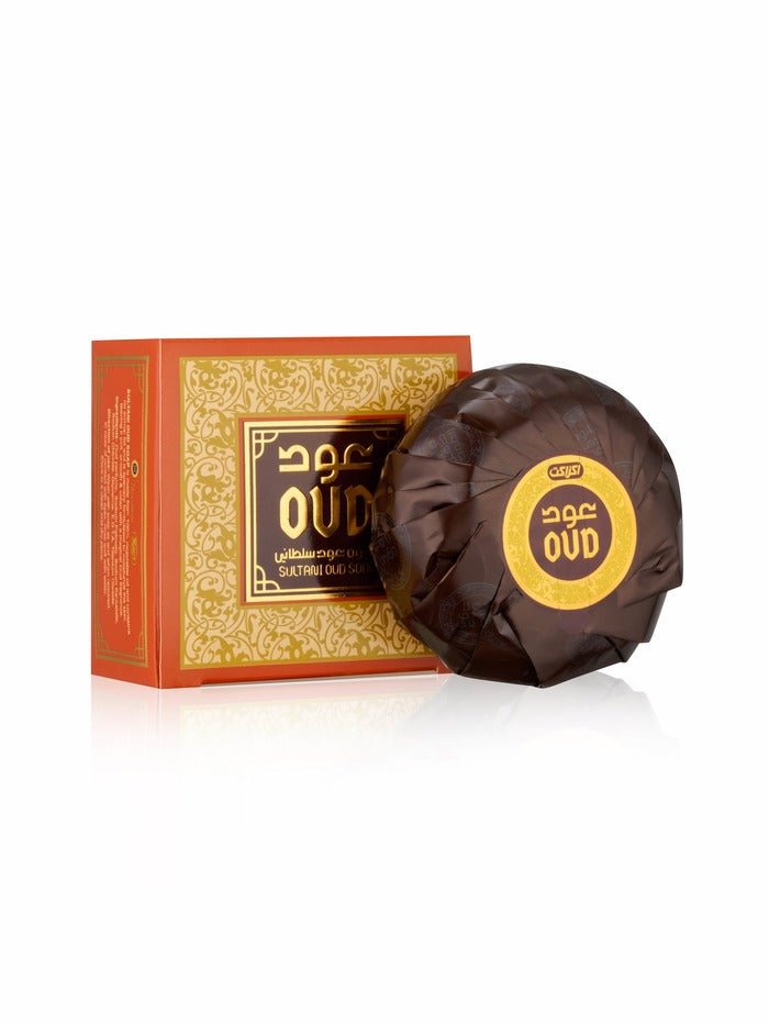 OUD SOAP - SultaniPersonal CareRevel in Sultani’s majesty and wash with the royalty of scents. Top notes of Tangerine and Musk, with a delicate floral blend deepened by Agarwood accords. Sultani (Bronze): TOP: Fruity HEART: Floral BASE: Agarwood Individua