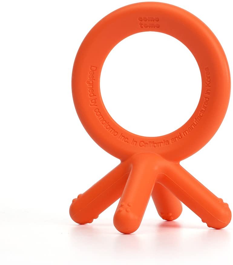 Silicone Teether - By ComotomoNursing & FeedingYou've seen Charlie do it on Youtube, your little niece, the neighbor's infant boy, and no doubt your own little ones' babies love biting fingers! Teethers are designed to mimic those little baby fingers and
