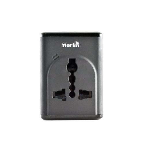 Merlin Universal USB Travel AdapterMobile AccessoriesMerlin’s Universal USB Travel Adapter is the most compact and safest world travel adapter with built-in 4 plugs, 2.4A USB ports, international patented slider system, and shuttered universal outlet. Con