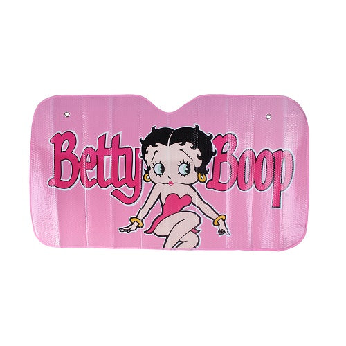Betty Boop SunshadeCar AccessoriesProtection from sun ray’s and heat. 2 suction cups for easy installation. Material: Aluminum + PE. Dimension: 1100 x 600 mm. Item Weight: 220 grams