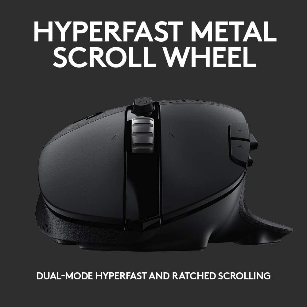 Logitech G604 LIGHTSPEED Wireless Gaming Mouse with 15 Programmable Controls, Up to 240-Hour Battery Life, Dual Wireless Connectivity Modes
