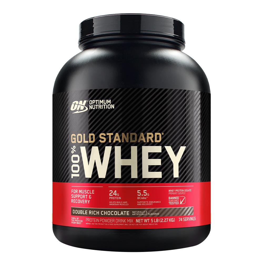 Optimum Gold Standard 100% Whey Double Rich Chocolate 5 lbs. Optimum Nutrition / Whey Proteins