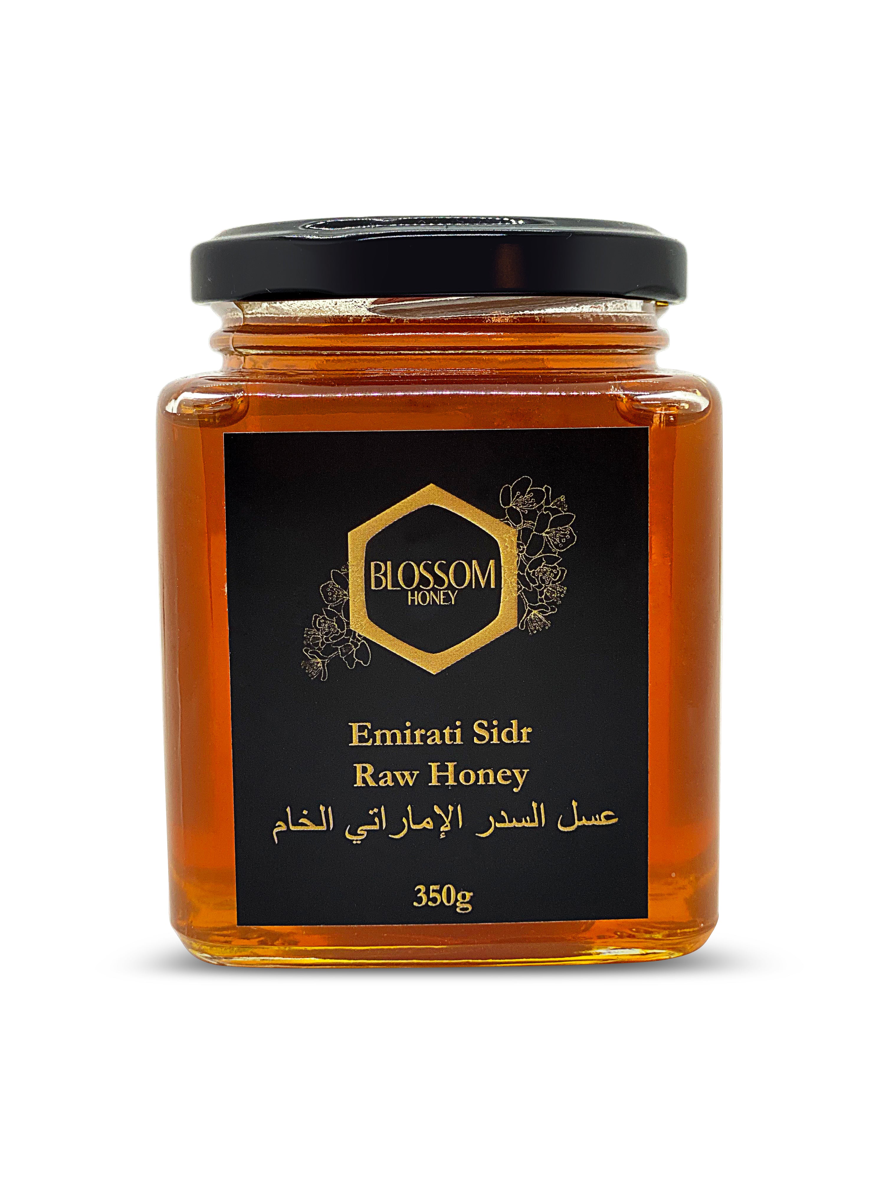 Emirati Sidr Raw HoneyJams, Honey & SpreadsRaw honey, derived from the nectar and pollen of the Sidr tree from the Hatta area of the Hajjar mountain region in the UAE.A smooth, aromatic honey with a pouring consistency. It can help reduce gastro-intestina