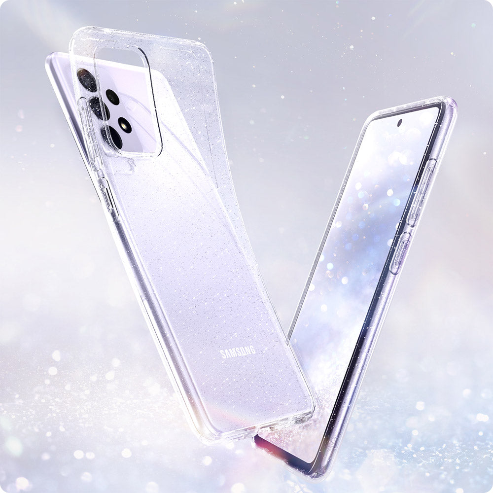 Spigen Liquid Crystal Glitter designed for Samsung Galaxy A52 case cover - Crystal Quartz