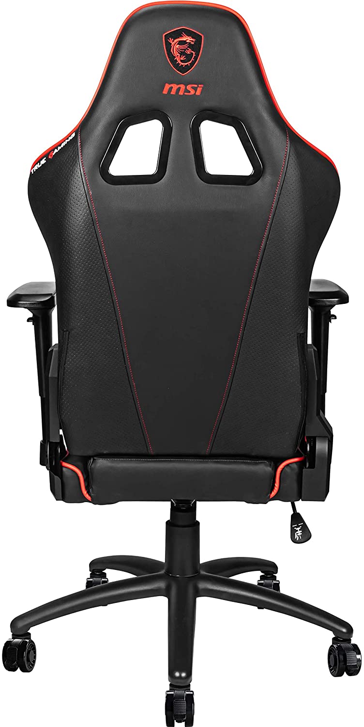 MSI MAG CH120 X Gaming Chair - Steel Framework, 180 Degree Reclinable Backrest, Class 4 Lift Piston, 9S6-B0Y10D-014 - Black & Red
