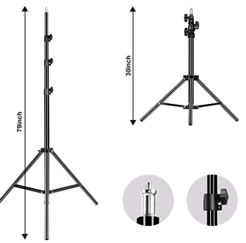 GVM 80W P80S-2 Continuous Lighting Kit, 2 Packs Bowens Mount LED Video Light CRI 97+, TLCI 90+ with Tripod Stand for YouTube, Video Recording, Wedding, Outdoor ShootingCamera Accessories➤Natural Sunlight Performance: LED Spotlight with a wide dimming rang