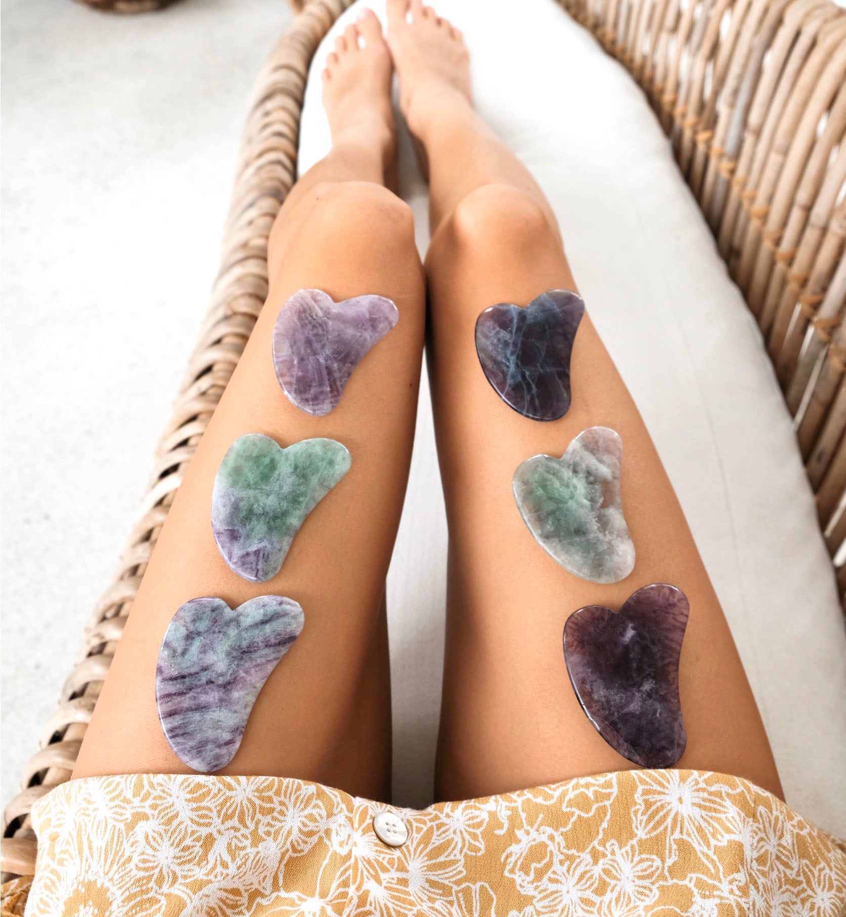 Fluorite Gua Sha The at Home Beauty Tool for Glowing and Firmer SkinPersonal CareGua Sha is an ancient, traditional Chinese beauty tool. Known as the “1-minute facelift” or the “Eastern Botox”, this beauty practice is prized for its natural anti-aging and