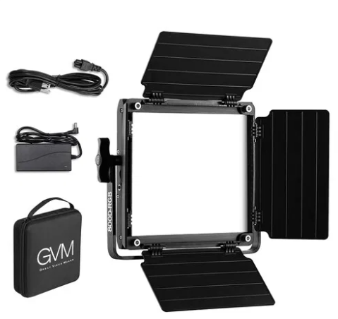 GVM 800D-RGB LED Studio Video LightCamera Accessories3200 to 5600K Plus RGB Control, CRI97 Measures 10.6 x 10.3 x 2″ 0 to 100% Dimming, Beam Angle: 120° 4-Way Barndoors, AC Power Adapter The 800D-RGB LED Studio Video Light from GVM is a versatile 10.6 x 1