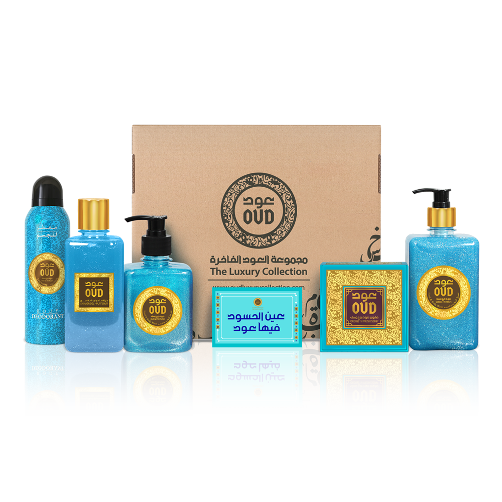 Evil Eye Oud BoxPerfumes & FragrancesOud Luxury Collection box, that includes: 1- Oud with Musk, Body Deodorant 200ML2- Platinum Oud, Shower Gel 300ML3- Oud with Musk, Hand & Body Wash 300ML4- Oud Musk, Soap 125G5- Oud with Musk, Hand & Body Wash 500M