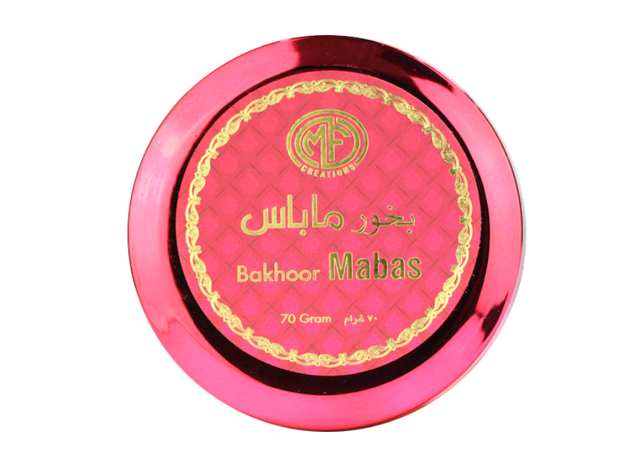 MFCreations Bakhoor Mabas 70gmPerfumes & FragrancesEmits a scented fragrance that is sure to uplift your mood. Creates an elegant statement while levitating the home decor scheme. Oriental fragrance that is formulated with scented and environment friendly